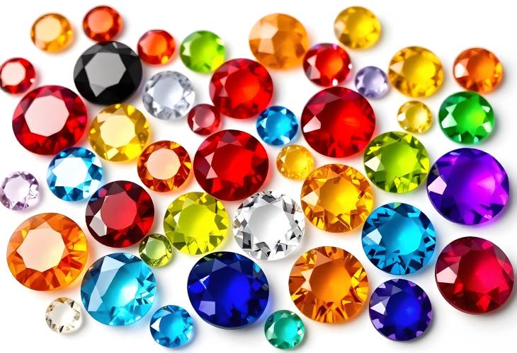 Colorful Gemstone Collection Round and Oval Shapes